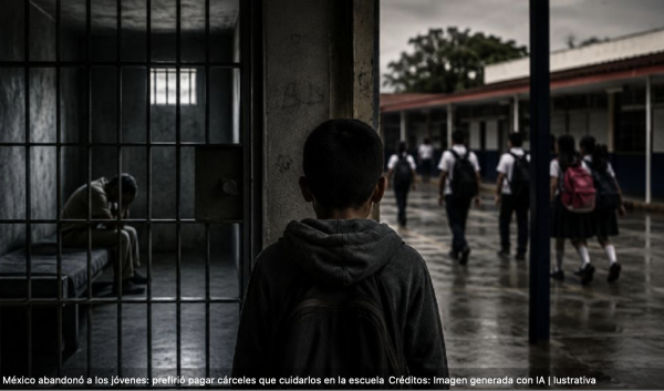 México abandonó a los jóvenes: prefirió pagar cárceles que cuidarlos en la escuela, revela estudio